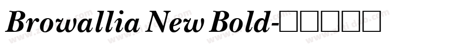 Browallia New Bold字体转换
